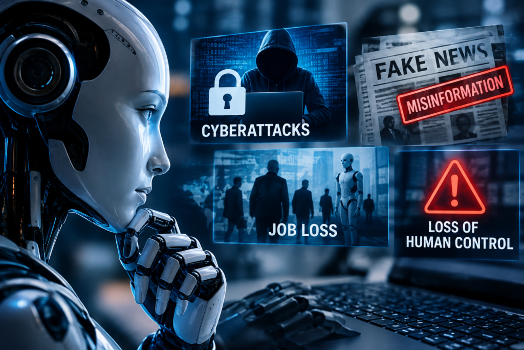 AI Risks: Cyberattacks, Misinformation and Job Loss Among Growing Concerns